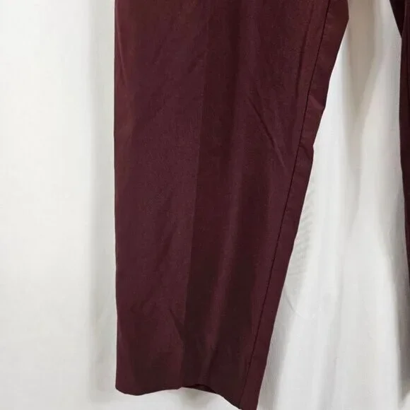Banana Republic Lightweight Pants In Burgundy - Size L - Picture 6 of 8